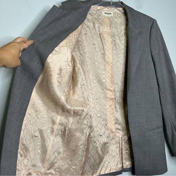 Zadig & Voltaire Women’s Volly Frange Open Front Blazer Jacket In Gris Size 38,M - Picture 8 of 13